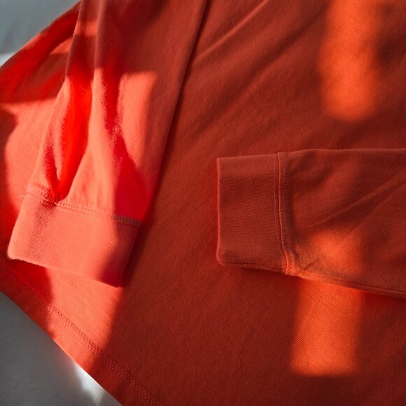 Life is Good Women’s Small Mango Orange color Long Sleeve Shirt | Flour Power - Picture 3 of 6